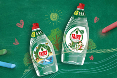 Бренд Fairy выпустил лимитированные бутылочки средств Fairy Pure & Clean с эко-рисунками на упаковке