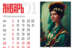 Сеть "585 * ЗОЛОТОЙ" создал календарь на 2023 год с помощью техно-арта